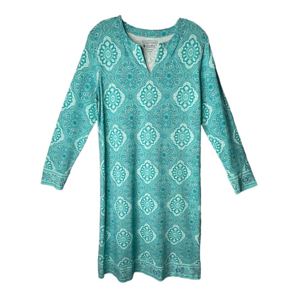 Women's Coolibar Oceanside Tunic  Midi Dress UPF 50+ Size M